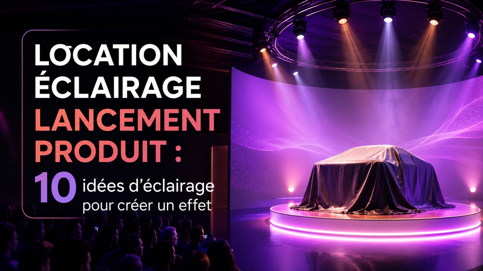 entr&eacute;e lumineuse pour un lancement de produit