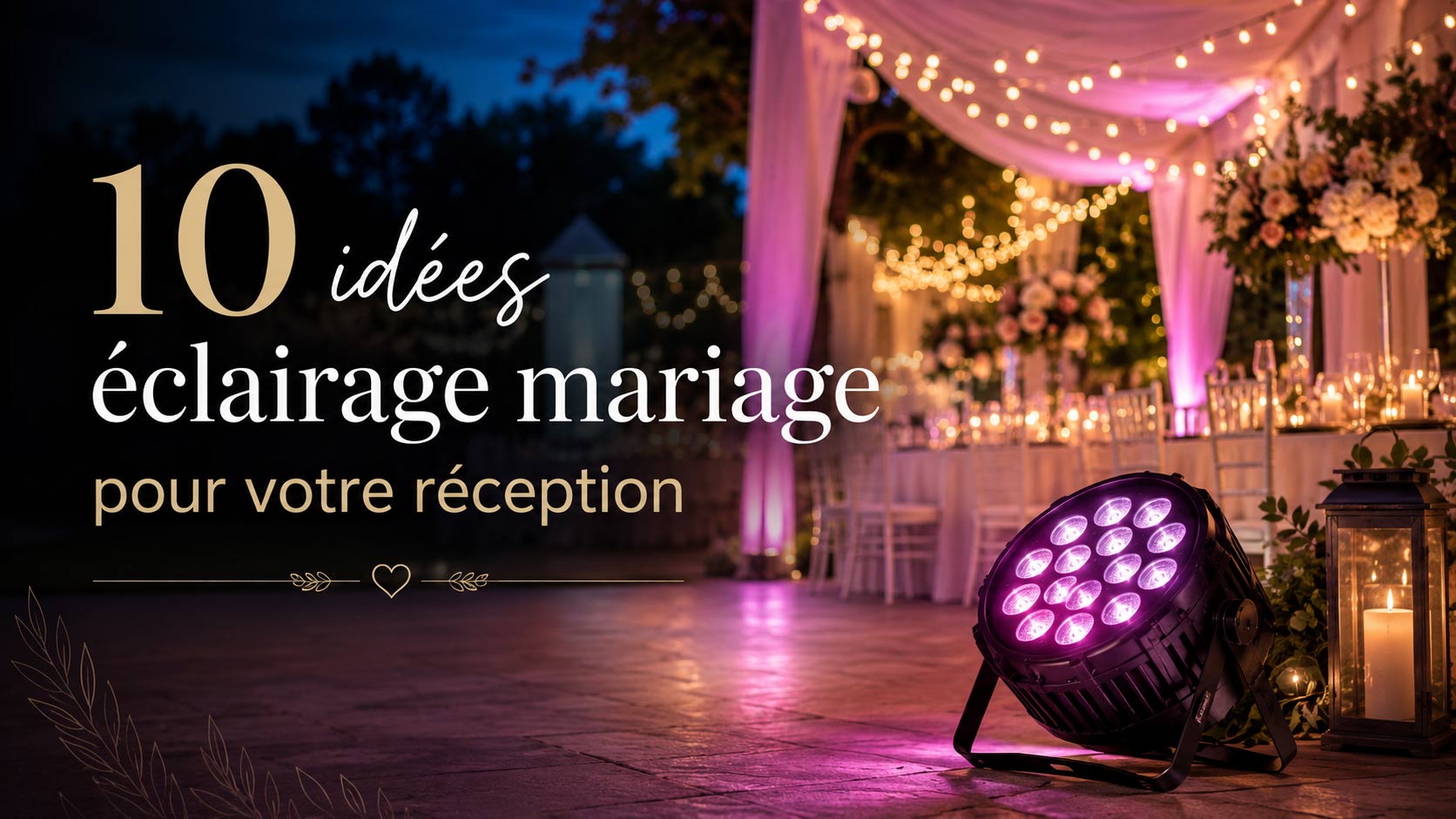 10 id&eacute;es &eacute;clairage mariage pour votre r&eacute;ception